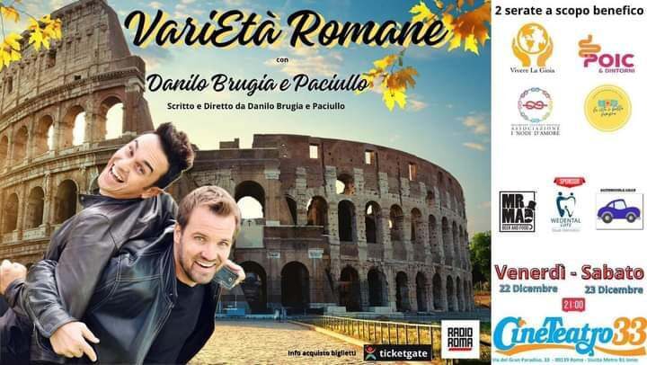 Danilo Brugia e Paciullo tornano sul palco a Roma con ” VariEtà Romane”